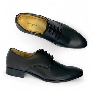 Wills Vegan Store London Men's Slim Soles Dress Shoes Size 41 Black Faux Leather